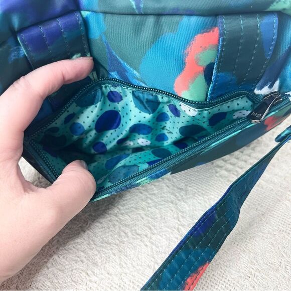 Lug Switch Convertible Crossbody in Mystic Bloom Forest RFID protection - Picture 9 of 12